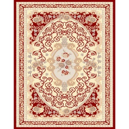 VALENCIA 71860 (Rectangulaire, 250X400, BORDEAUX_CREME)