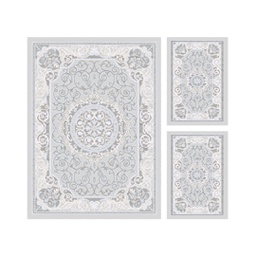 VALENCIA 51132 (Rectangular, ( T 160X220 + 2T 60X110 ), GRIS CLAIRE_GRIS CLAIRE)