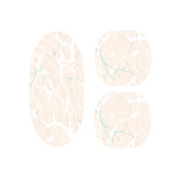 IZMIR 79910 (Oval, ( O 100X130 + 2O 60X100 ), BLANC CASSE)