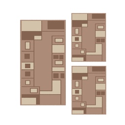 RELAX 6508A (Rectangulaire, ( T 60X150 + 2T 60X110 ), BRONZE CLAIR)