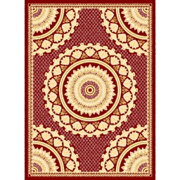ميلودي 86620 (مستطيل, 190X275, أحمر عنابي / قشدي)