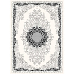 MELODIE 89030 (Rectangular, 190X275, BLANC CASSE_GRIS CLAIRE)