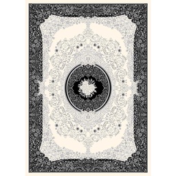 MELODIE 89040 (Rectangulaire, 190X275, BLANC CASSE_GRIS CLAIRE)