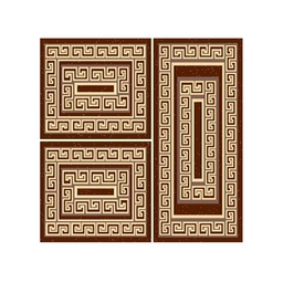 OLYMPIA 71480 (Rectangular, ( T 80X130 + 2T 65X100 ), MARRON CHOCO LX)