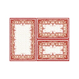 إزمير 81326 (مستطيل, ( T 100X130 + 2T 60X100 ), أحمر عنابي)