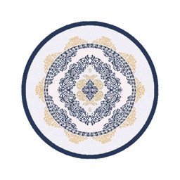 ISHRAK 85053 (Round, 120X120, BLEU NUIT)