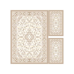 VALENCIA 51123 (Rectangulaire, ( T 150X230 + 2T 60X115 ), IVOIRE/CREME)