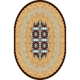 SHIRAZ 76070 (Ovale, 130X160, MARRON CHOCO)