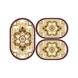 VALENCIA 58297 (Ovale, ( O 80X130 + 2O 65X100 ), MARRON BORDEAUX_CREME)