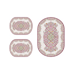 روبي 0395A (بيضوي, ( O 70X120 + 2O 60X90 ), أحمر  - بريك - بوردو, مطبوعة)