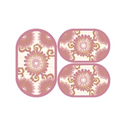 VALENCIA 76180 (Oval, ( O 80X130 + 2O 65X100 ), BOIS DE ROSE_CREME)