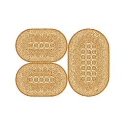 شيراز 76070 (بيضوي, ( O 80X130 + 2O 65X100 ), بني عسلي)