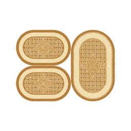 SHIRAZ 80440 (Oval, ( O 80X130 + 2O 65X100 ), MARRON MIEL)