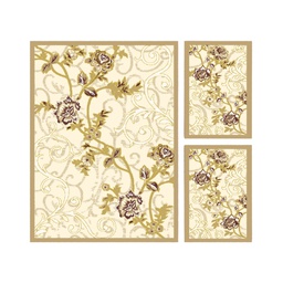 VALENCIA 75997 (Rectangulaire, ( T 150X230 + 2T 60X115 ), BEIGE_CREME)
