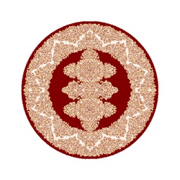 SHIRAZ 80451 (Round, 130X130, BORDEAUX)