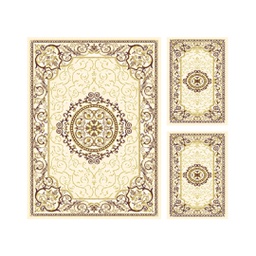 فالينسيا 5113C (مستطيل, ( T 160X220 + 2T 60X110 ), قشدي / قشدي)