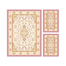 VALENCIA 5112C (Rectangulaire, ( T 160X220 + 2T 60X110 ), BOIS DE ROSE_CREME)