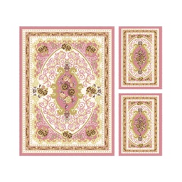 VALENCIA 7186D (Rectangular, ( T 160X220 + 2T 60X110 ), BOIS DE ROSE_CREME)