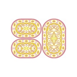VALENCIA 5112C (Ovale, ( O 80X130 + 2O 65X100 ), BOIS DE ROSE_CREME)