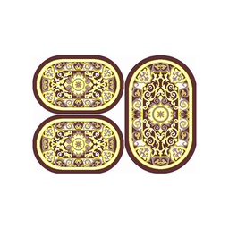 فالنسيا 5113H (بيضوي, ( O 80X130 + 2O 65X100 ), بني عنابي / قشدي)