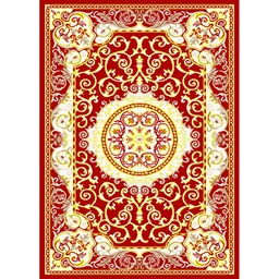 VALENCIA 5113C (Rectangulaire, ( T 150X220 + 2T 75X120 ), BORDEAUX_CREME)