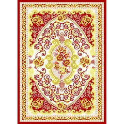 VALENCIA 7186C (Rectangular, ( T 150X220 + 2T 75X120 ), BORDEAUX_CREME)
