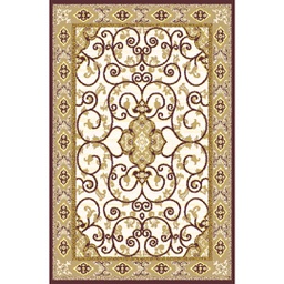 VALENCIA 5112C (Rectangulaire, 190X270, MARRON BORDEAUX_CREME)