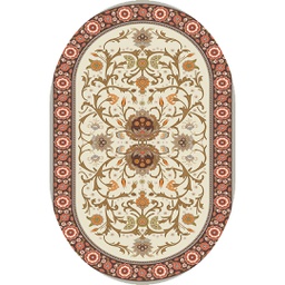 روبي 0394A (بيضوي, 70X120, بني عنابي, مطبوعة)