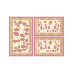 VALENCIA 6071B (Rectangulaire, ( T 80X130 + 2T 65X100 ), BOIS DE ROSE_CREME)