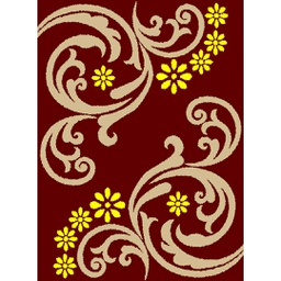 AZHAR 90730 (Rectangular, 200X280, BORDEAUX)