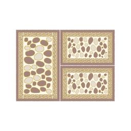 VALENCIA 6071B (Rectangular, ( T 80X130 + 2T 65X100 ), MARRON BRONZE_CREME)