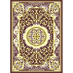 VALENCIA 5113F (Rectangular, ( T 150X220 + 2T 75X120 ), MARRON BORDEAUX_CREME)