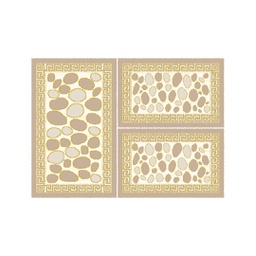 VALENCIA 6071B (Rectangular, ( T 80X130 + 2T 65X100 ), IVOIRE_CREME)
