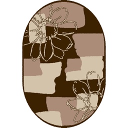 TAGHIT 9098D (Oval, 120X170, MARRON BORDEAUX)