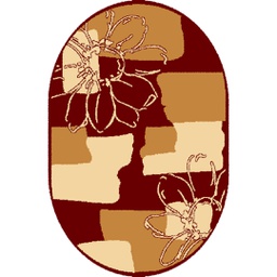 TAGHIT 90980 (Oval, 120X170, BORDEAUX)