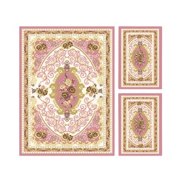 VALENCIA 7186D (Rectangulaire, ( T 150X230 + 2T 60X115 ), BOIS DE ROSE_CREME)