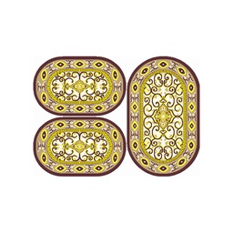 VALENCIA 5112C (Ovale, ( O 80X130 + 2O 65X100 ), MARRON BORDEAUX_CREME)