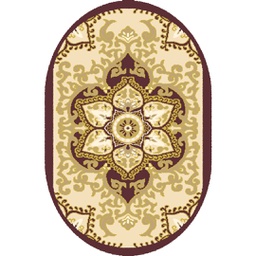 VALENCIA 5829C (Oval, 80X130, MARRON BORDEAUX_CREME)