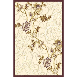 VALENCIA 7599C (Rectangular, 65X100, MARRON BORDEAUX_CREME)
