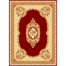 MELODIE 91150 (Rectangulaire, 190X275, BORDEAUX_CREME)