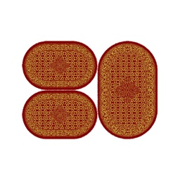 شيراز 80440 (بيضوي, ( O 80X130 + 2O 65X100 ), أحمر عنابي)