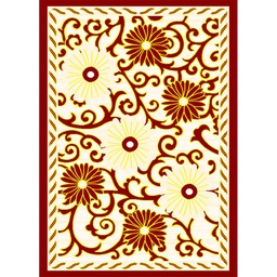 VALENCIA 7659B (Rectangulaire, ( T 150X220 + 2T 75X120 ), BORDEAUX_CREME)