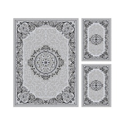 VALENCIA 5113D (Rectangulaire, ( T 160X220 + 2T 60X110 ), GRIS CLAIRE_GRIS CLAIRE)