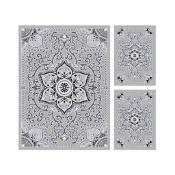 VALENCIA 5829D (Rectangulaire, ( T 160X220 + 2T 60X110 ), GRIS CLAIRE_GRIS CLAIRE)
