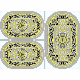VALENCIA 5113D (Ovale, ( O 80X130 + 2O 65X100 ), GRIS CLAIRE_GRIS CLAIRE)