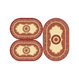 شيراز 76060 (بيضوي, ( O 80X130 + 2O 65X100 ), أحمر عنابي)