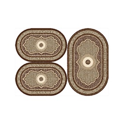 شيراز 76060 (بيضوي, ( O 80X130 + 2O 65X100 ), لون القهوة البني)
