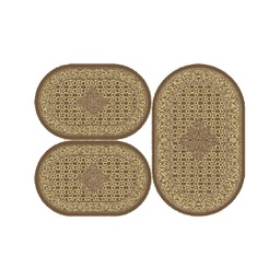 SHIRAZ 80440 (Ovale, ( 2O 65X100 + O 80X130 ), BRUN PALE)