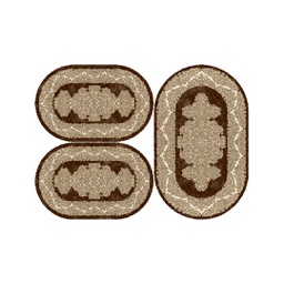 SHIRAZ 80450 (Ovale, ( O 80X130 + 2O 65X100 ), MARRON CAFE)