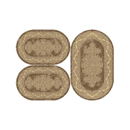 SHIRAZ 80450 (Ovale, ( 2O 65X100 + O 80X130 ), BRUN PALE)